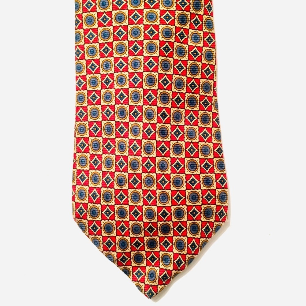 BROOKS BROTHERS Silk Tie, gold and red